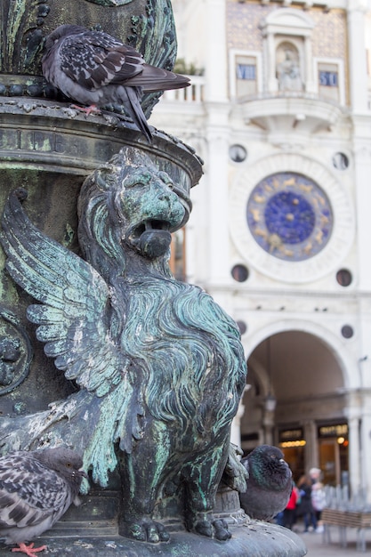 ヴェネツィアのライオンの彫刻
