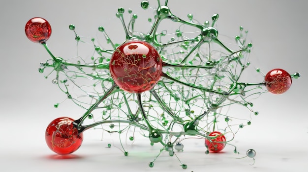 Sculpture Made of Glass Balls and Wires