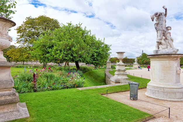 Sculpture and statues in Garden of Tuileries. (Jardin des Tuileries) . Paris. France