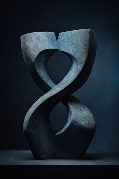Photo a sculpture with the letter z on it