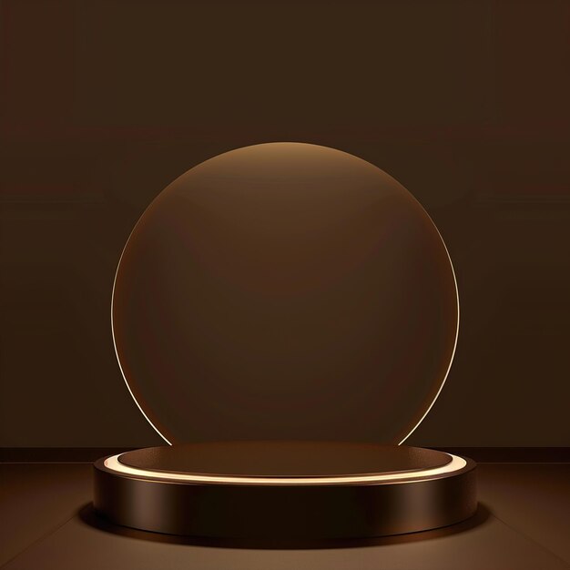 Photo a sculpture with a round base and a light on it