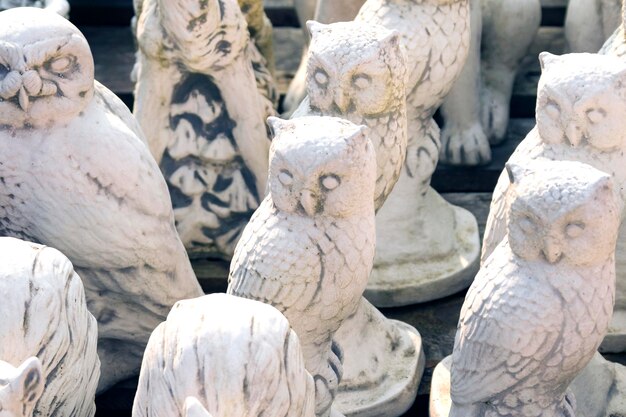 Sculptures white owl