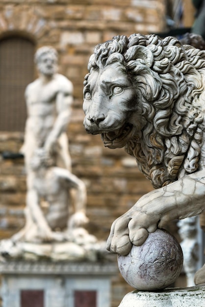 Sculptuur van de Renaissance in Piazza della Signoria in Florence