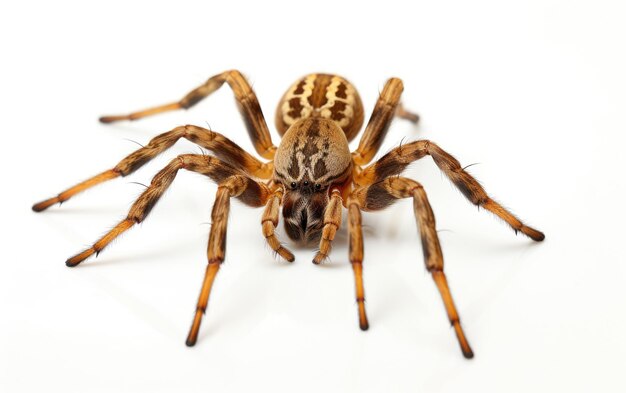 Scytodes thoracica Spider Isolated on White Background