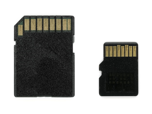 写真 sdとマイクロsdメモリーカードの比較