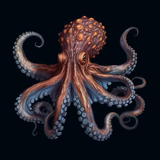 Photo sea animals octopus