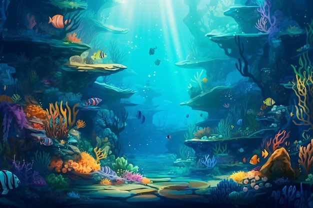 Under the sea background for video conferencing