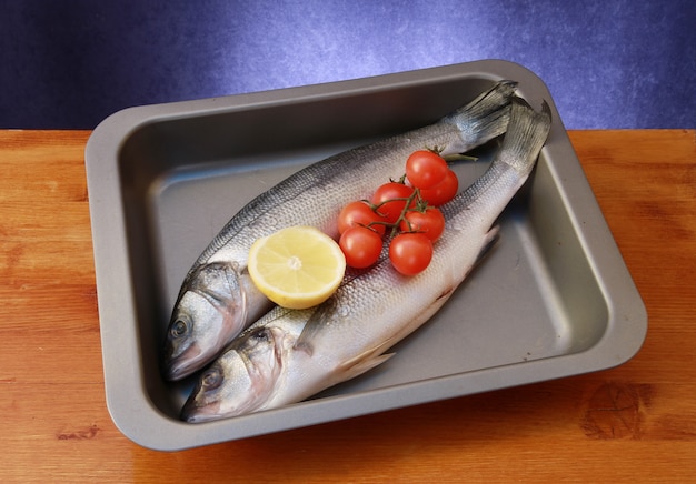 sea bass ready to cook