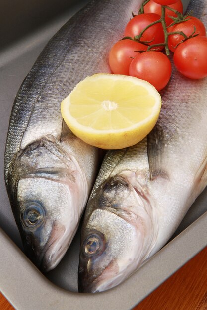 sea bass ready to cook