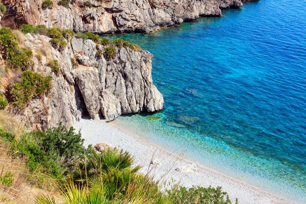 Sea bay in Zingaro Park Sicily Italy