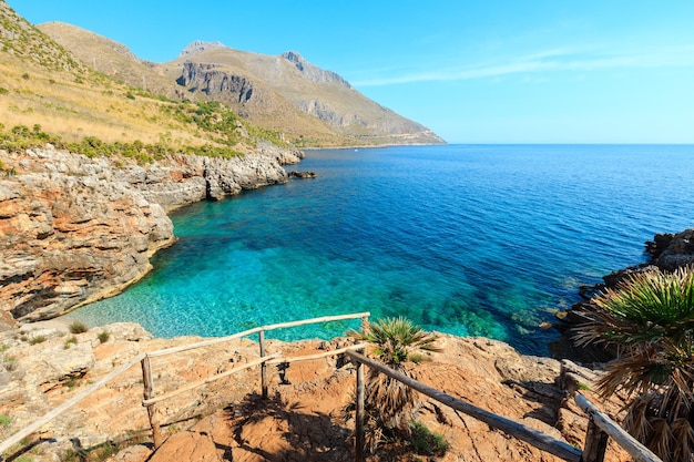 Sea bay in Zingaro Park Sicily Italy