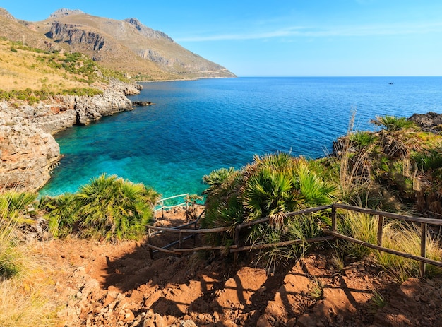 Photo sea bay in zingaro park sicily italy