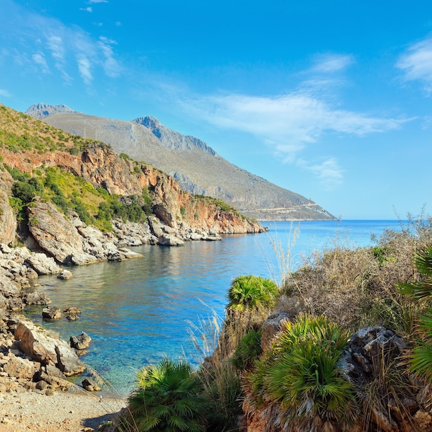 Sea bay in Zingaro Park Sicily Italy