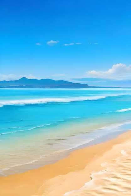 The sea beach and blue sky