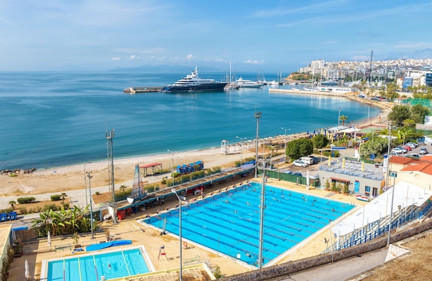 Sea beach in Piraeus Athens Greece