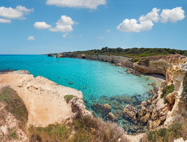 Sea beach Spiaggia della Punticeddha Salento Italy