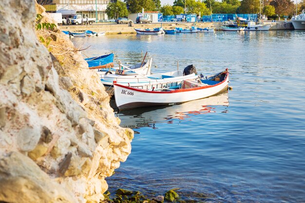 sea boats at the sea