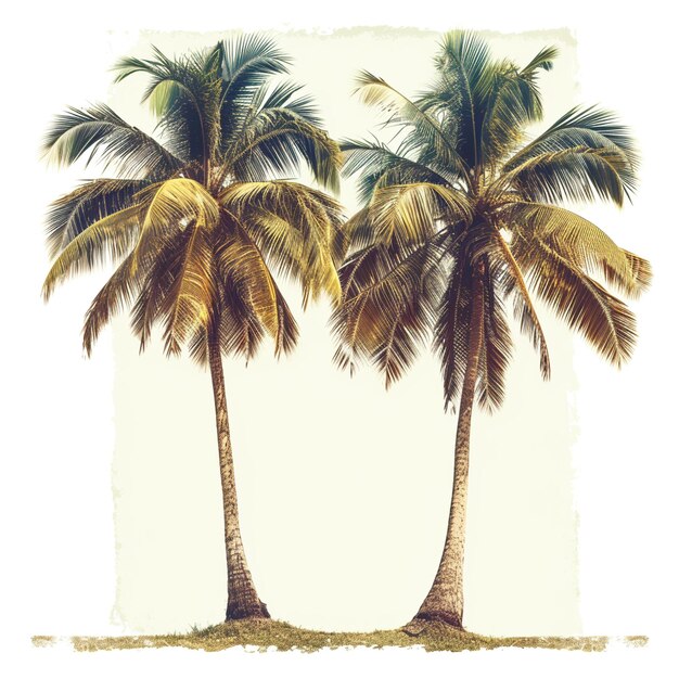 Photo a sea breeze with sandy beach and palm trees