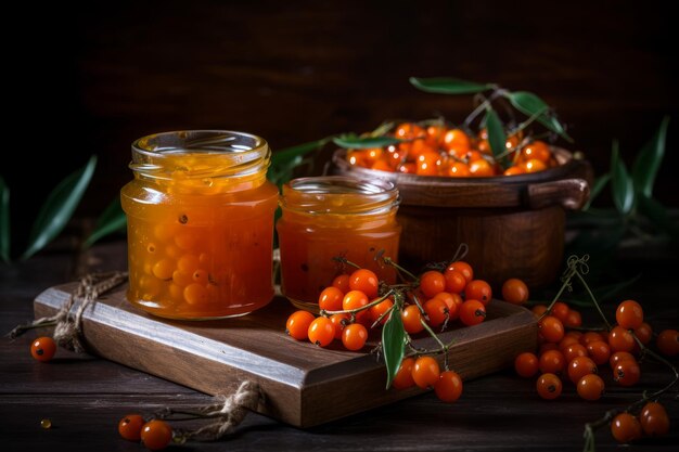 Sea buckthorn jam food Generate Ai