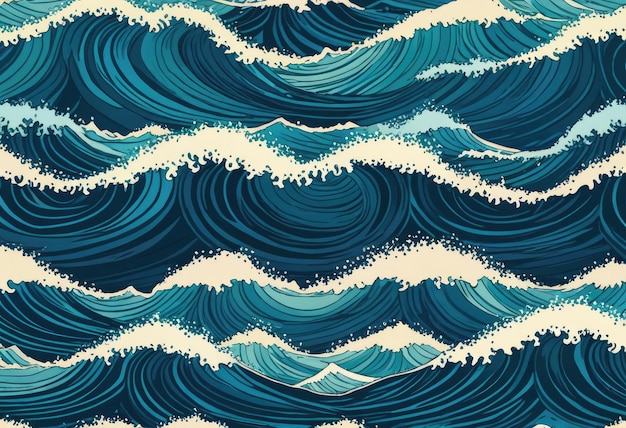 Photo the sea by person is a collection of waves