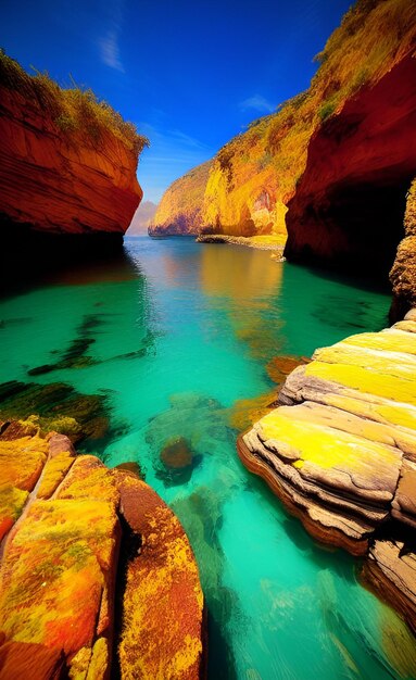 The sea cave is a natural cave that is located in the algarve.