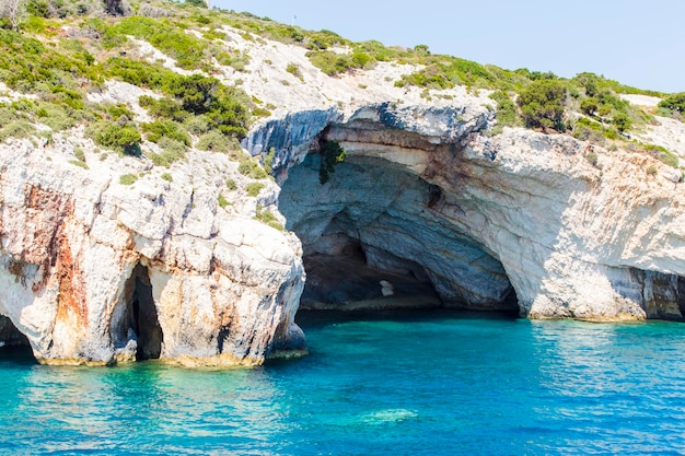 Sea caves on Zakynthos