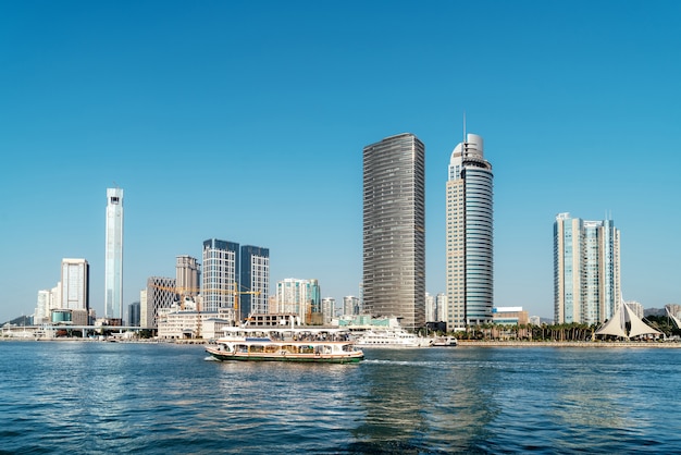 Sea and city view of Xiamen, China