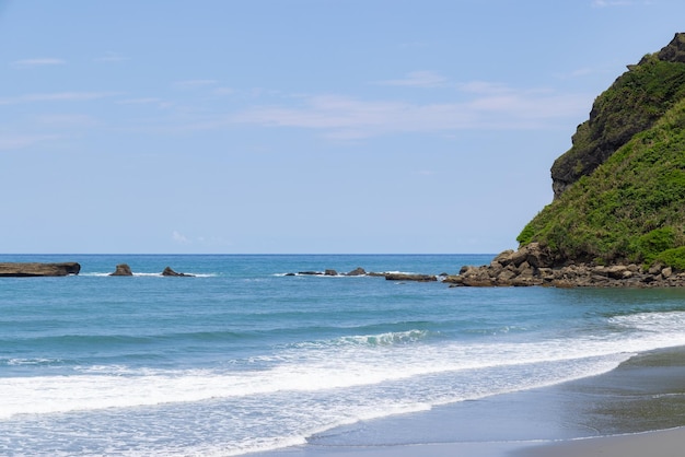 Sea coast over Hualien of Taiwan