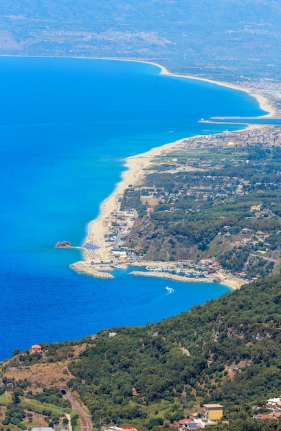 Sea coast view from saint elia mount top