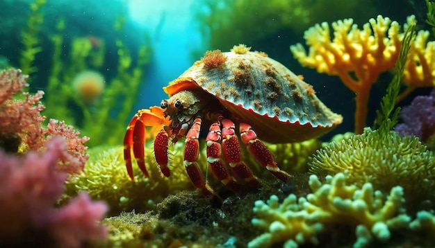 写真 海洋 の 生物 の 孤独 な カニ