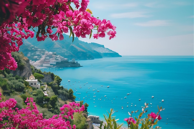 Photo sea edge italian city