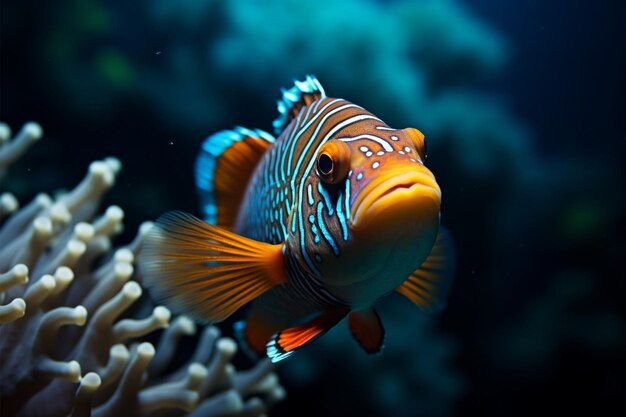 Sea elegance portrayed in a beautiful fish portrait underwater