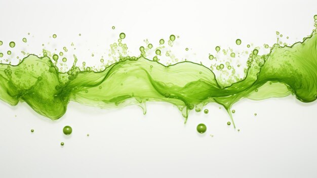 Photo sea green algae on white background isolated