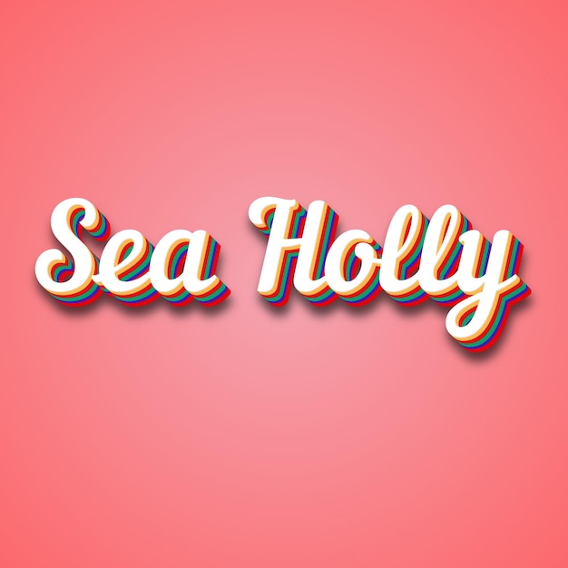 Sea Holly Text Effect Photo Image Cool