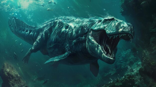 The sea is alive with danger as a relentless predator known as the kronosaurus hunts for any