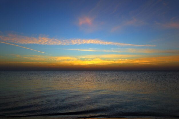 Sea landscape before sunrise