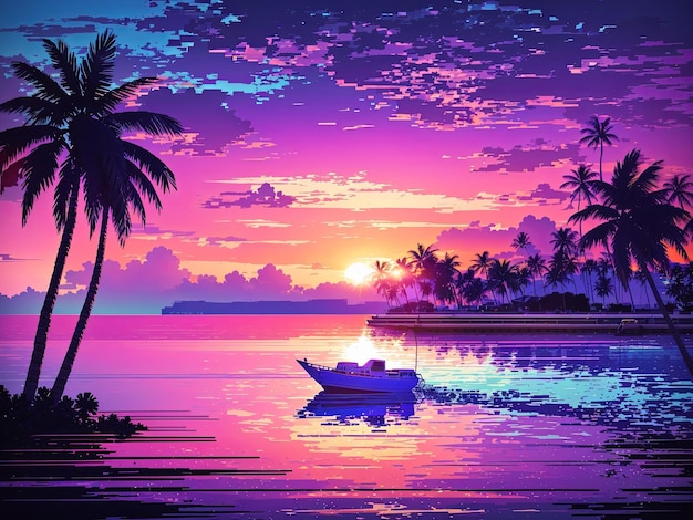 Premium Photo | Ocean sunset wallpaper Tropical sunset Coastal sunset