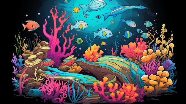 sea life mural