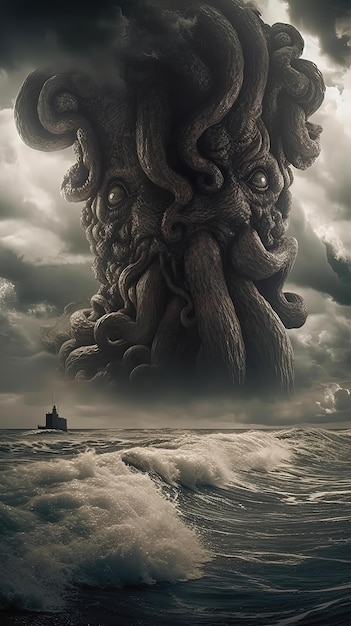 The sea monster is a horror movie that is based on the book the kraken.