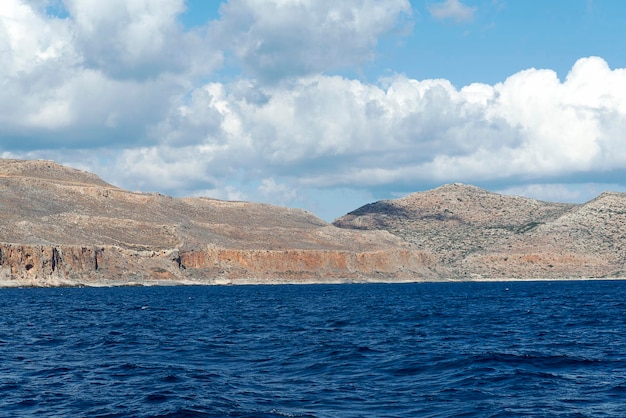 The sea and the mountains of Crete