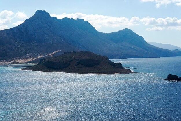 The sea and the mountains of Crete