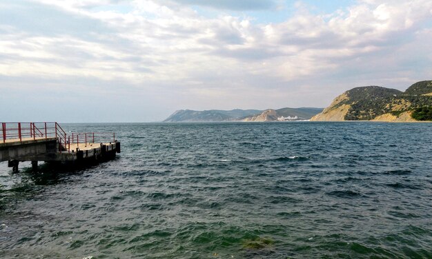 Sea and mountains in summer heat