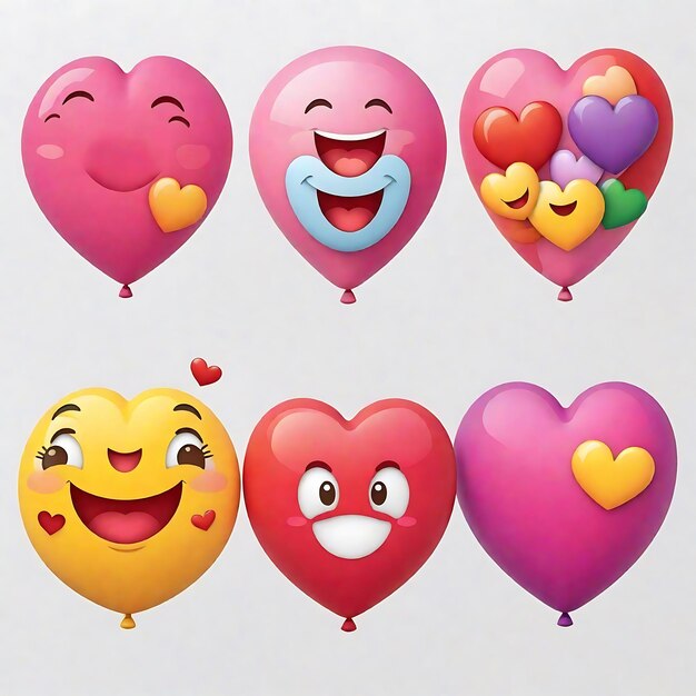 Sea of Love Emoji versierd met hartverwarmende kleuren