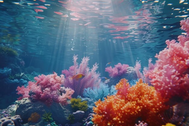 Фото Морской или океанский подводный коралловый риф