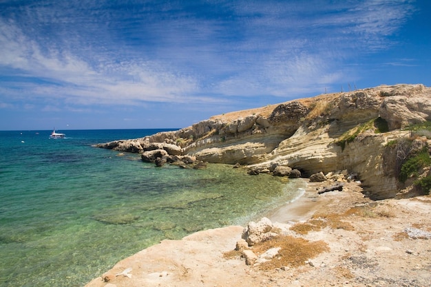 Sea and rock landscape