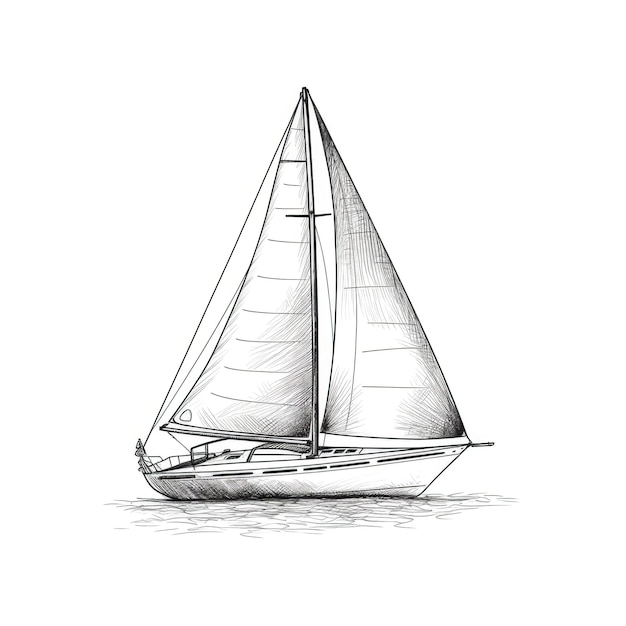 Photo sea sailboat ai generated