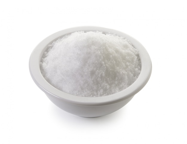 Sea salt in a bowl