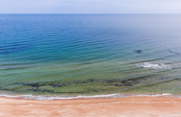 Sea sand beach in Sunny weather.