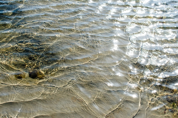 Foto struttura dell'acqua della sabbia di mare