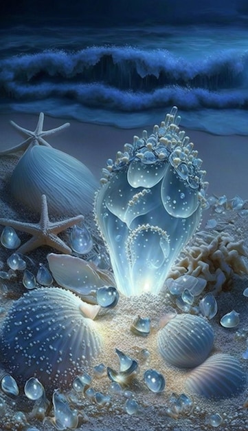 The sea shells are the starfish.